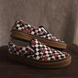 Cherry Check Classic SlipOns